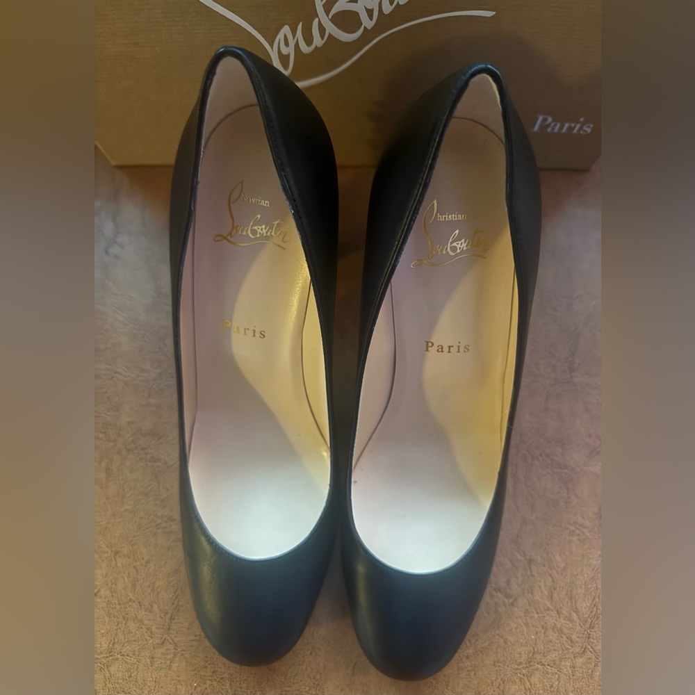 Christian Louboutin Marimalus Nappa Leather Spike Heel Pumps Black EU 39 NIB - Picture 6 of 15